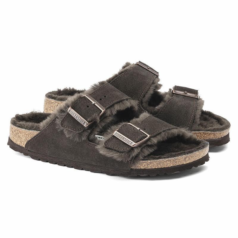 Arizona Birkenstock Shearling Semisove Kozene Panske Béžové | SK 298QMA